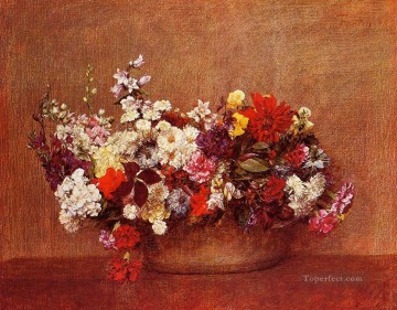  Cuenco Pintura - Flores en un cuenco Henri Fantin Latour